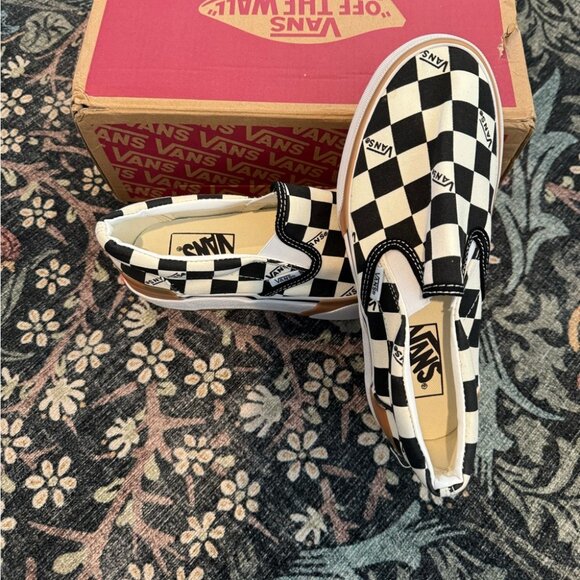 VANS Slip-On Canvas Checkerboard Shoes